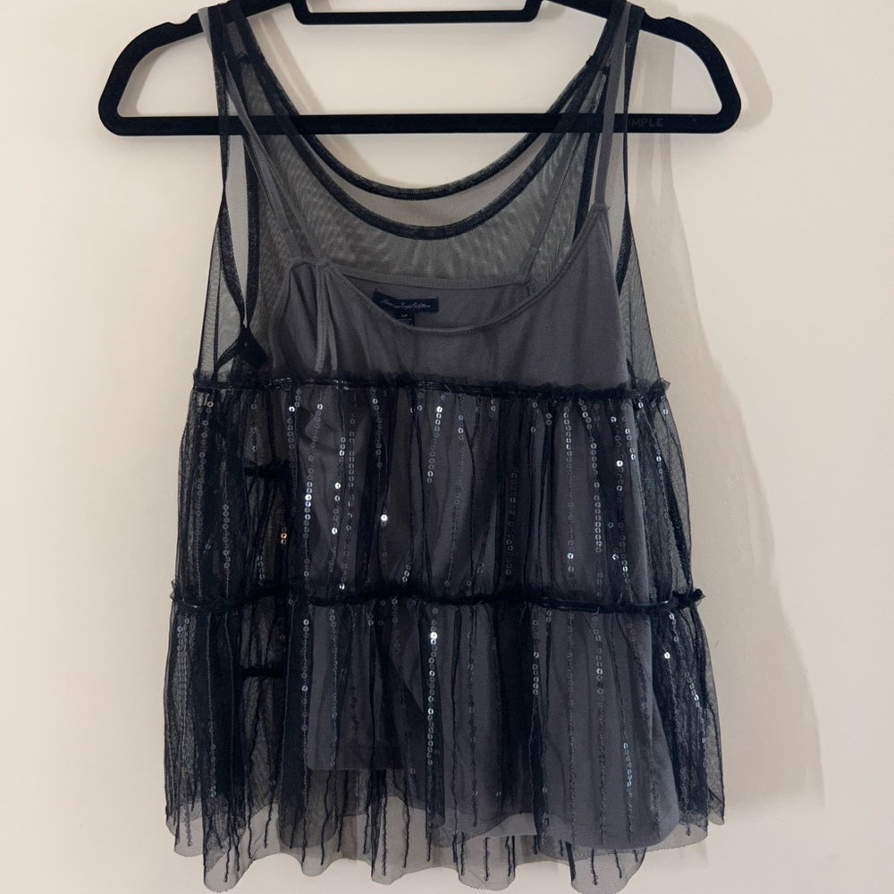 layered sleeveless cami sheer top